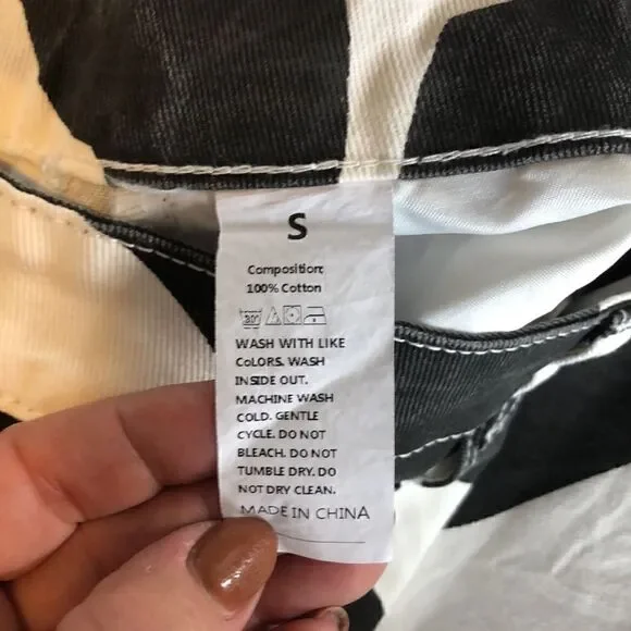 WDIRARA high waist wide leg jeans cow print size small - Picture 3 of 8